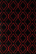 Boston Modern Trellis Rugs 337 Black Red