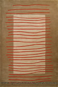 London Modern Stripe Rug W710-Orange