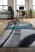 Love Modern Abstract Rugs 22090 Blue Sapphire