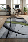 Love Modern Abstract Rugs 22090 Green Emerald