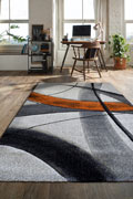 Love Modern Abstract Rugs 22090 Orange Topaz