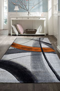 Love Modern Abstract Rugs 22090 Orange Topaz