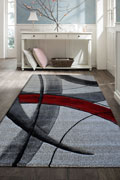Love Modern Abstract Rugs 22090 Red Ruby