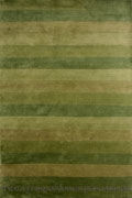Indo Nepal Wool Modern Stripe Rug 502 Green