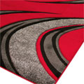 Nevada Modern Abstract Rug 2254L Red D.Grey