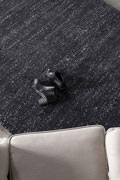 Palace Modern Plain Rugs 7921 Near Black