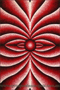 Paris Modern Abstract Rug 5133 Red