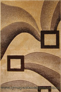 Paris Modern Abstract Rug 5134 Ivory Brown