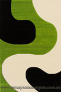 Paris Modern Abstract Rug 5021 Green