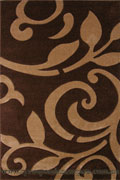 Paris Modern Floral Rug 5124 Dk Brown