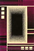 Paris Modern Border Rug 5137 Black Lilac