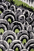Renzo Modern Abstract Rugs 4180 Light Grey Green