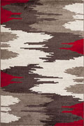 Renzo Modern Abstract Rugs 4071 Dark Begie Red