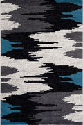 Renzo Modern Abstract Rugs 4070 Light Grey Blue
