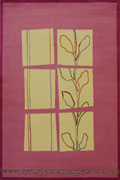 Techno Modern Square Pattern Floral Rug 40-113P