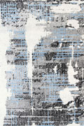 Ellie Contemporary Abstract Rugs 2316A L.Blue D.Grey
