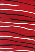 Ellie Contemporary Striped Rugs 2330A Red Red