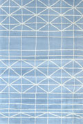 Ellie Contemporary Square Pattern Rugs 2473A L.Blue L.Blue
