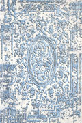Ellie Contemporary Medallion Rugs 2488A L.Blue L.Grey