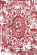 Ellie Contemporary Medallion Rugs 2488A Red L.Grey