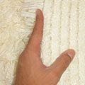 Oval Plain Shaggy Rug White 275 x 183cm Oval