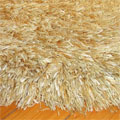 Oval Plain Shaggy Rug Yellow Size 275 x 185cm