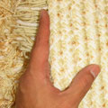 Oval Plain Shaggy Rug Yellow Size 275 x 185cm