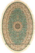 Tehran Traditional Oval Rug 750201 Blue