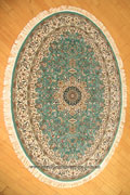 Tehran Traditional Oval Rug 750201 Blue