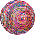 Kaleidoscope Spiral Round Rug B243A Mutli Color