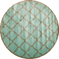 Morocco Trellis Round Rugs MG09700 Aqua Grey LJ