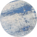 Morocco Abstract Round Rugs 78400 Cotton Chine Blue