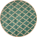 Morocco Trellis Round Rug MG103 Aqua Cotton LJ