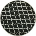 Morocco Trellis Round Rugs MG103 Charcoal Cotton LI