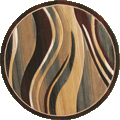 Pisa Contemporary Wavy Round Rugs 4333A Black