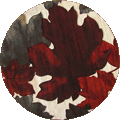 Pisa Contemporary Floral Round Rugs G111A Burgundy