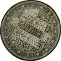 Minnesota Traditional Round Rugs 2896A Green Green