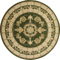 Minnesota Traditional Round Rugs 3354A Green Green