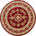 Minnesota Traditional Round Rugs 3354A Red Red