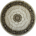 Minnesota Traditional Round Rugs 3577A Cream Black