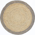 Charlie Round Jute Rugs Grey