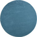 Lush Modern Plain Round Rugs 14344 Teal