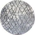 SoHo Moroccan Round Shaggy Rugs 2793A White Light Grey