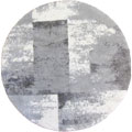 SoHo Moroccan Round Shaggy Rugs 2870A White Light Grey