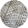 SoHo Moroccan Round Shaggy Rugs 2945A White Dark Beige