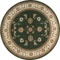 San Diego Traditional Round Rugs 2117A Green Cream