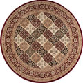 San Diego Traditional Round Rugs 2511A Red Red