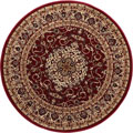 Gianni Traditional Round Rugs 600 Red