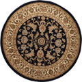 Gianni Traditional Round Rugs 500 Navy Cream
