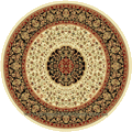 Sydney Traditional Round Rug 7020A Cream Black